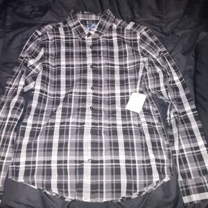 J. Crew Monochrome Checkered Button-Down Shirt